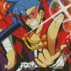 Kamina Tengen Toppa Gurren Lagann Diamond Paintings