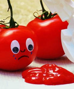 Ketchup Sad Tomatoes Diamond Paintings