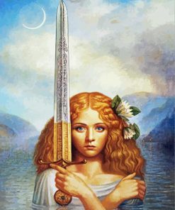 Lady Of The Lake With Excalibur Diamond Paintings