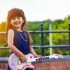 Little Girl Playing Electric Guitar Diamond Paintings