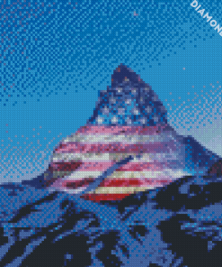 Matterhorn USA Flag Diamond Paintings