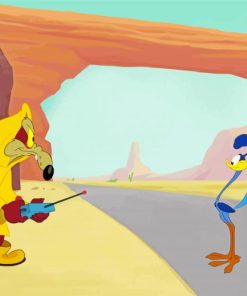 Roadrunner And Coyote Cartoon Diamond Paintings