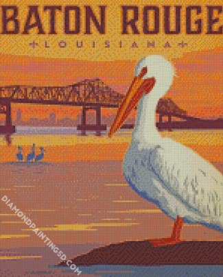 Baton Rouge Louisiana Poster Diamond Paintings
