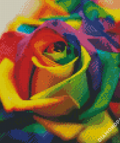 Beautiful Colorful Rose Diamond Paintings