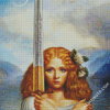 Lady Of The Lake With Excalibur Diamond Paintings