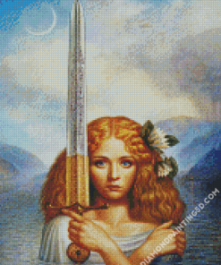 Lady Of The Lake With Excalibur Diamond Paintings