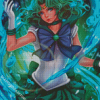 Sailor Neptune Japanese Character Diamond Paintings