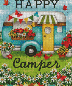 Happy Camper And Outdoor Diamond Paintings