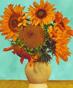 Sunflowers In A Vase Art Diamond Paintings