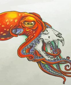 Aesthetic Octopus Skull Diamond Paintings