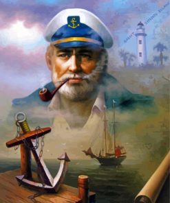 Aesthetic Sea Captain Diamond Paintings