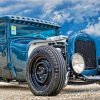 Blue Ford Ratrod Car Diamond Paintings