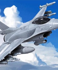 F16 Multirole Fighter Aircraft Diamond Paintings