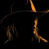Girl With Cowboy Hat Silhouette Diamond Paintings