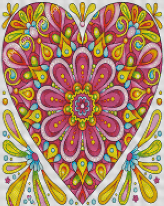 Mandala Heart Art Diamond Paintings