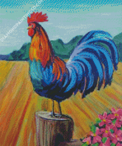 Colorful Rooster Diamond Paintings