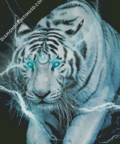 Aesthetic Lightning Tiger Diamond Paintings