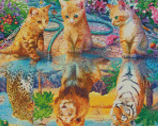 Aesthetic Cats Water Reflection Diamond Paintings