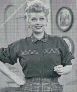 Black And White Lucille Ball Diamond Paintings