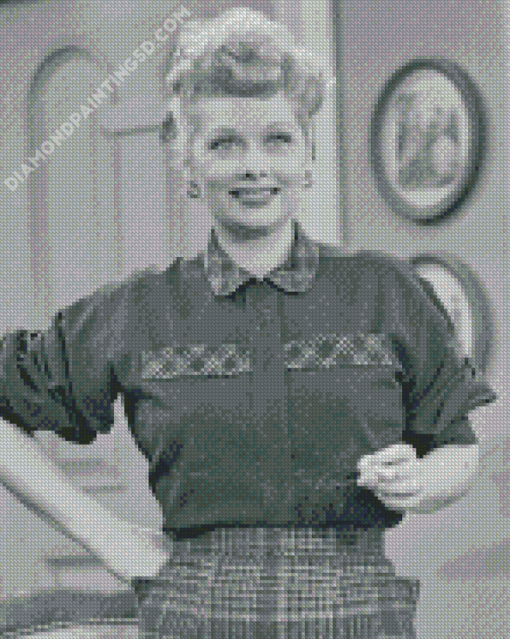 Black And White Lucille Ball Diamond Paintings