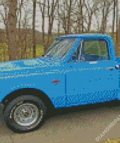 Blue Truck 1967 Chevy Stepside Diamond Paintings