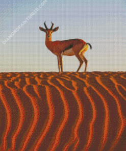 Deer In Desert Animal Diamond Paintings