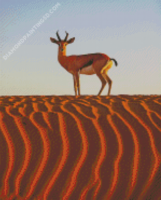 Deer In Desert Animal Diamond Paintings