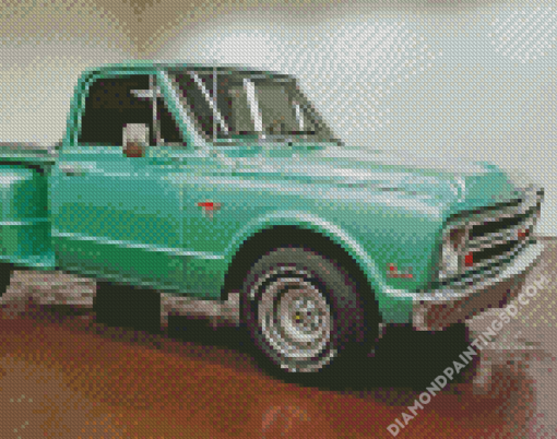 Green Truck 1967 Chevy Stepside Diamond Paintings