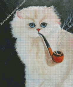 Smoking Cat Animal Diamond Paintings