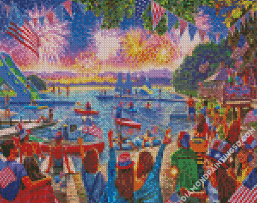 4th Of July Fireworks Diamond Paintings