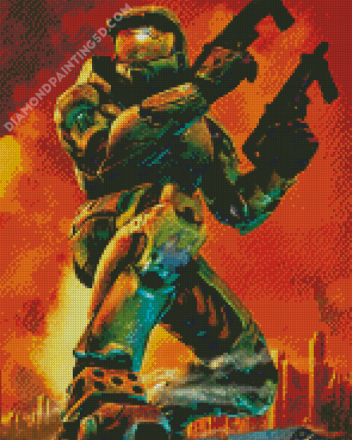 Halo Master Chief Game Diamond Paintings