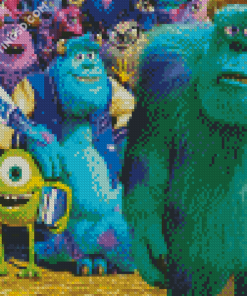 Monsters University Sully And Mike Diamond Paintings