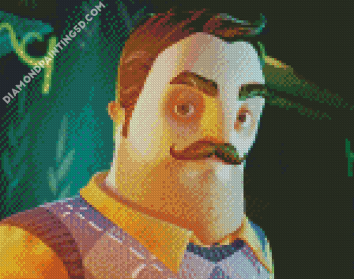 Aesthetic Hello Neighbor Character Diamond Paintings