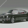 Black 64 Ford Mustang Car Diamond Paintings