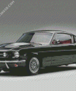 Black 64 Ford Mustang Car Diamond Paintings