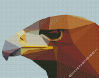 Brown Eagle Head Abstract Diamond Paintings
