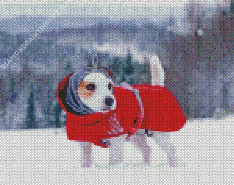 Diamond Painting - Dog in the Snow – Figured'Art