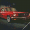 Red 64 Ford Mustang Diamond Paintings