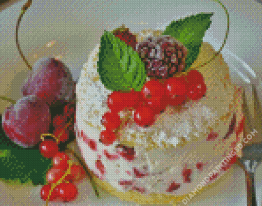 Strawberry Short Cake Cream Diamond Paintings