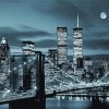 Black And White Brooklyn Bridge And Trade Center Diamond Paintings