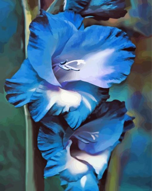 Blue Gladiola Diamond Paintings