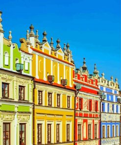 Colorful Historic Houses Diamond Paintings