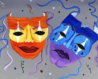 Comedy Tragedy Masks Diamond Paintings