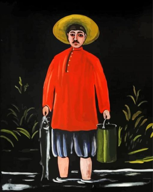 Fisherman In A Red Shirt Pirosmani Diamond Paintings