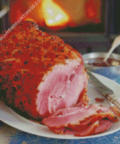 Glazed Ham Food Diamond Paintings