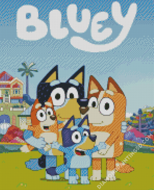 Bluey Cartoon Poster Diamond Paintings