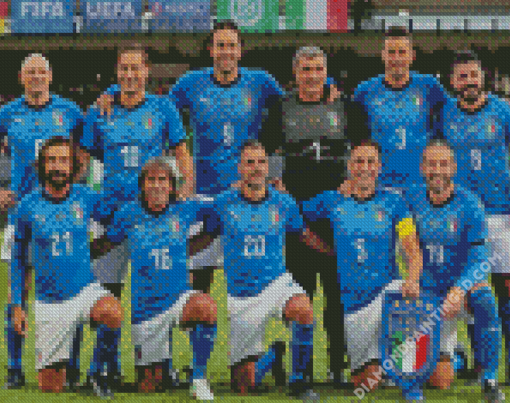 Italy National Football Team Art Diamond Paintingd