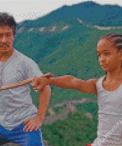 Jackie And Jaden The Karate Kid Diamond Paintings