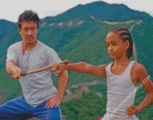 Jackie And Jaden The Karate Kid Diamond Paintings