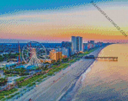 Myrtle Beach At Sunset Diamond Paintings